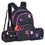 Mochila Lancheira E Estojo Box Kit Escolar Luluca Completo