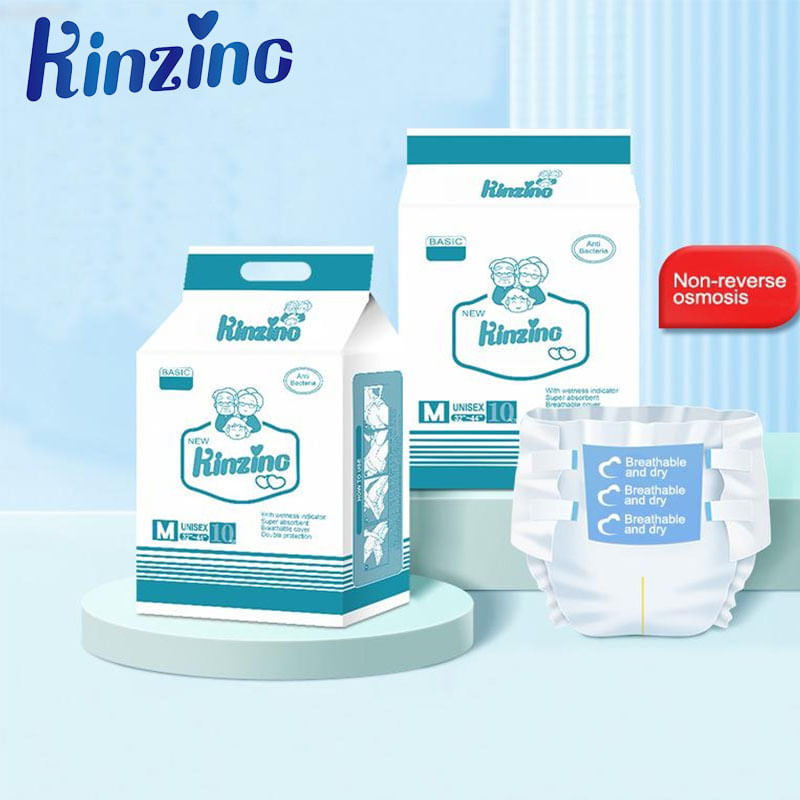 Fraldas Descartáveis Para Incontinência Para Adultos, Tamanho M, 10 Unidades Kinzin