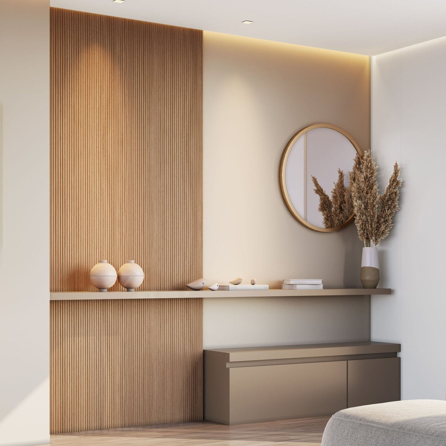 Painel Ripado Decorativo Toronto 100% Mdf Em Placas Modular 116x250x3,3 Itapuã