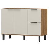 Balcao Para Pia Sem Tampo Mdf 120 Cm Tosc Bt003 Freijo Off White Mxm