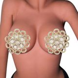 Capas De Peito Mosstyus Rhinestone Pasties Rave Party Club Gold