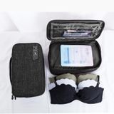 Bolsa Organizadora De Roupa Íntima De Viagem Mosstyus Portable Black