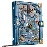 Caderno Lzlighactor Punk Style Leather Journal A5 Verde