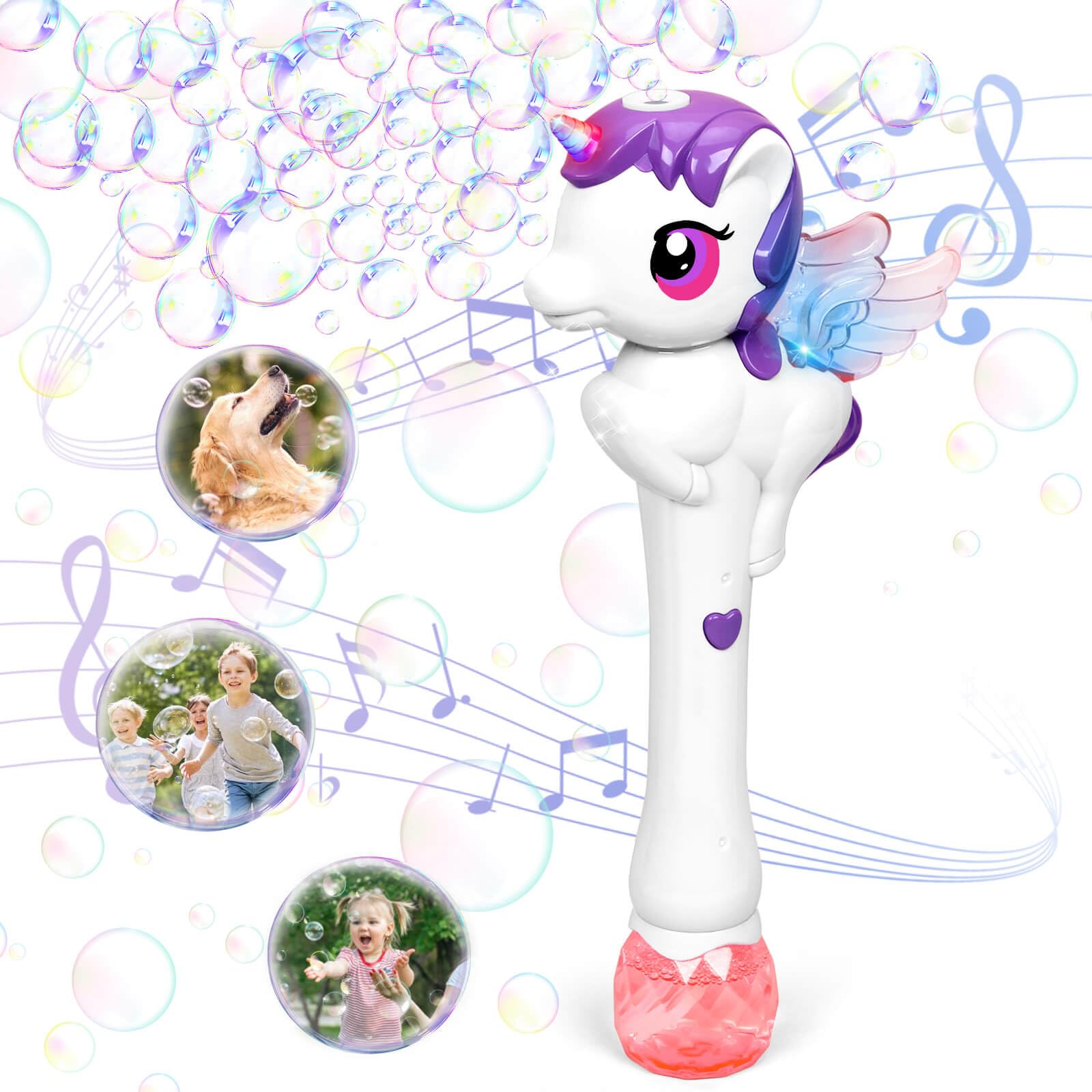 Varinha Bubble Wands Dolanus Unicorn Princess Para Crianças De 3 A 8 Anos