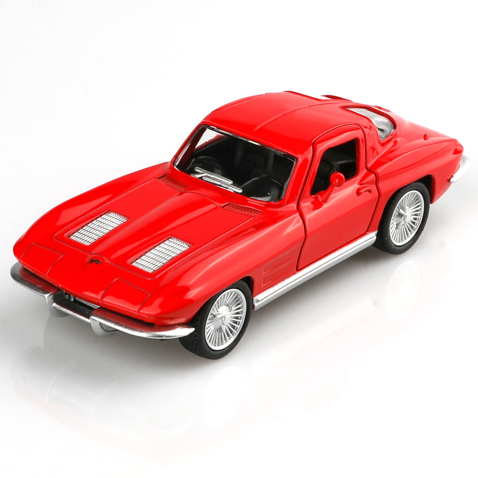 Carro Fundido Sob Pressão Tokaxi 1963 Chevy Corvette, Escala 1/36 Para Crianças