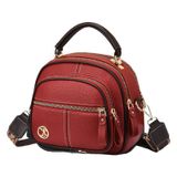 Bolsa De Viagem Sling, Bolsa De Couro Pu Moderna Para Mulheres, Vermelha