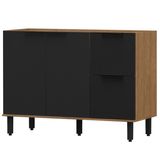 Balcao Para Pia Sem Tampo Mdf 120 Cm Tosc Bt003 Freijo Nero Mxm