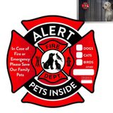Adesivos De Alerta Para Animais De Estimação Conjunto De Adesivos De Segurança Contra Incêndio