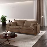 Sofá Matrix 02 Módulos De 90cm B25cm Meu Sofá Online B016 Veludo Marrom