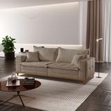 Sofá Matrix 02 Módulos De 100cm B25cm Meu Sofá Online B002 Veludo Capuccino