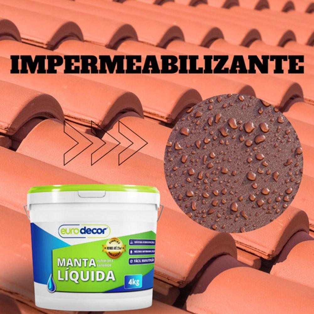 Manta Líquida - Preto 3,6kg Contra Infiltração Trincas Fissuras Cores ...