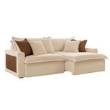 Sofá Dallas Linho Dois Módulos De 80cm B15 Meu Sofá Online A294 Linho Creme