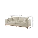 Sofá Matrix 02 Módulos De 100cm B25cm Meu Sofá Online A302 Linho Branco