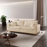 Sofá Matrix 02 Módulos De 90cm B25cm Meu Sofá Online A294 Linho Creme