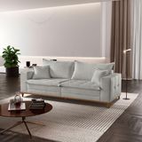 Sofá Matrix 02 Módulos De 90cm B25cm Meu Sofá Online B026 Veludo Prata