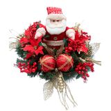 Decoração Natal Arranjo De Mesa Papai Noel Luzes Leds 60cm