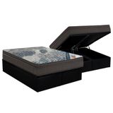 Cama Box Baú King: Colchão Molas Superpocket Ensacadas Ortobom Iso + Base Crc Courano Black (193x203)