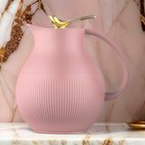 Garrafa Térmica Mesa Pássaro Dourado Rosa Pink Café Leite 1l