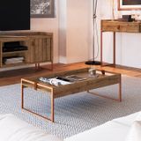 Mesa Centro Retangular Para Sala De Estar 30cm X 48cm X 93cm Columbia Woodmel