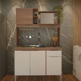 Cozinha Elegance Compacta 4 Portas 1 Gaveta Nicho Para Micro Manchester/branco