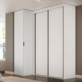 Guarda-roupa De Canto Porta De Correr 3 Portas Spacios Branco