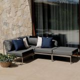 Conjunto Jardim E Varanda 1 Chaise Esquerda 1 Sofá 1 Puff Refúgio Cabecasa Madeiramadeira Champanhe/cinza Mesclado