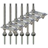 Estrutura Painel Solar Suporte Parafuso Telhado - Kit 6 Un