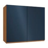 Aéreo 2 Portas De 800mm De Madeira, Estilo Contemporanêo Canela/ Azul