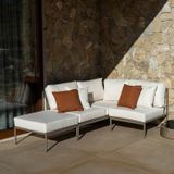 Conjunto Jardim E Varanda 1 Chaise Direita 1 Sofá 1 Puff Refúgio Cabecasa Madeiramadeira Champanhe/quaker Areia