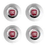 Jogo Calota Centro Roda Scorro S182 Prata Fiat Aro 14 15 17