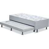 Cama Box Conjugado Solteiro Cama Auxiliar 88x188x37 - Ortobom Branco