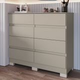 Cômoda 8 Gavetas Lara 108cm X 97cm X 45,3cm Níquel