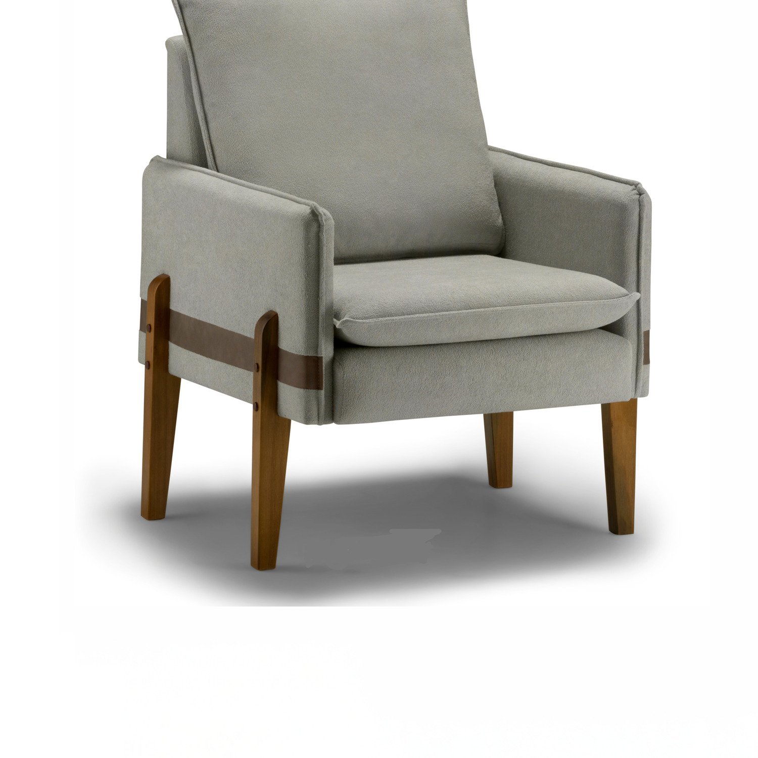 Poltrona Com Espuama D-26 Thais P.r Tec. 503/508 Cinza