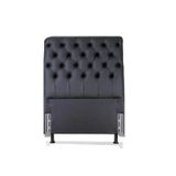 Cabeceira De Cama Box Solteiro 88cm Pádua Couro Preto