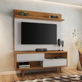 Rack Com Painel Para Tv Até 50 Polegadas Com 2 Portas Nt1185 Off White/freijó