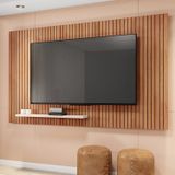 Painel Para Tv Até 70 Polegadas Frisos Decorativos Valença Freijó/off White