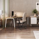 Mesa Escrivaninha Estação De Trabalho Em L 120cm Organico Home Office Flexus Hanover/branco