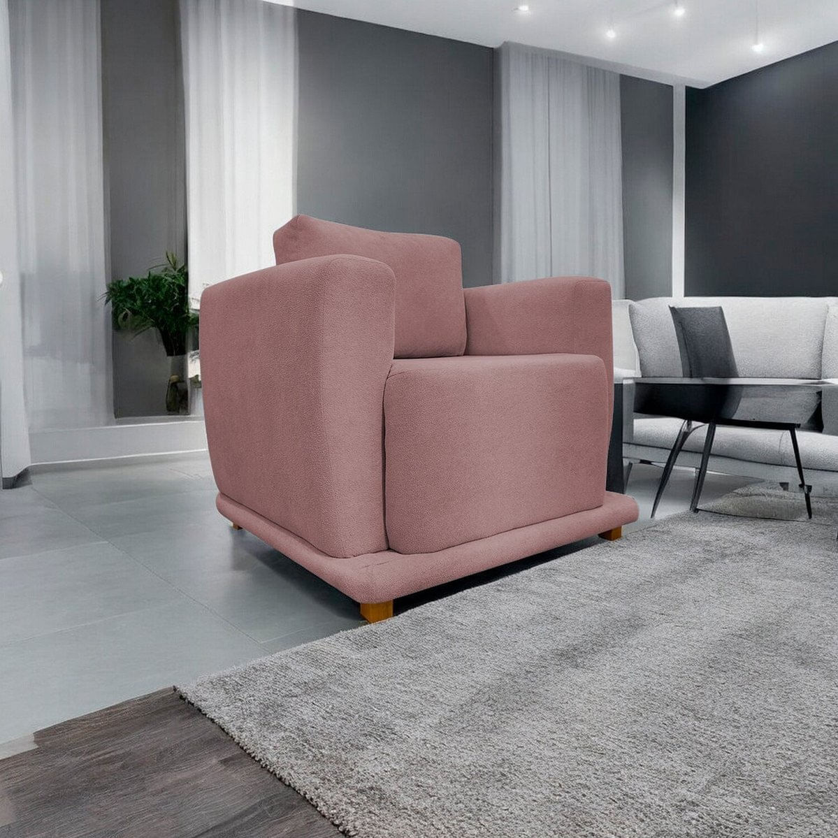 Poltrona Decorativa Bridge Premium . Rose