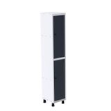 Roupeiro Em Aço Mt 1v 2 Portas Com Prateleira Interna Pitâo Branco/azul Delrei