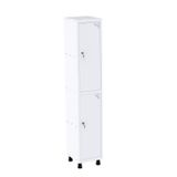 Roupeiro Em Aço Mt 1v 2 Portas - Fechadura Branco