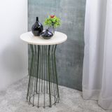 Mesa Lateral Decorativa Cônica 49x75cm Verde Oliva/legno