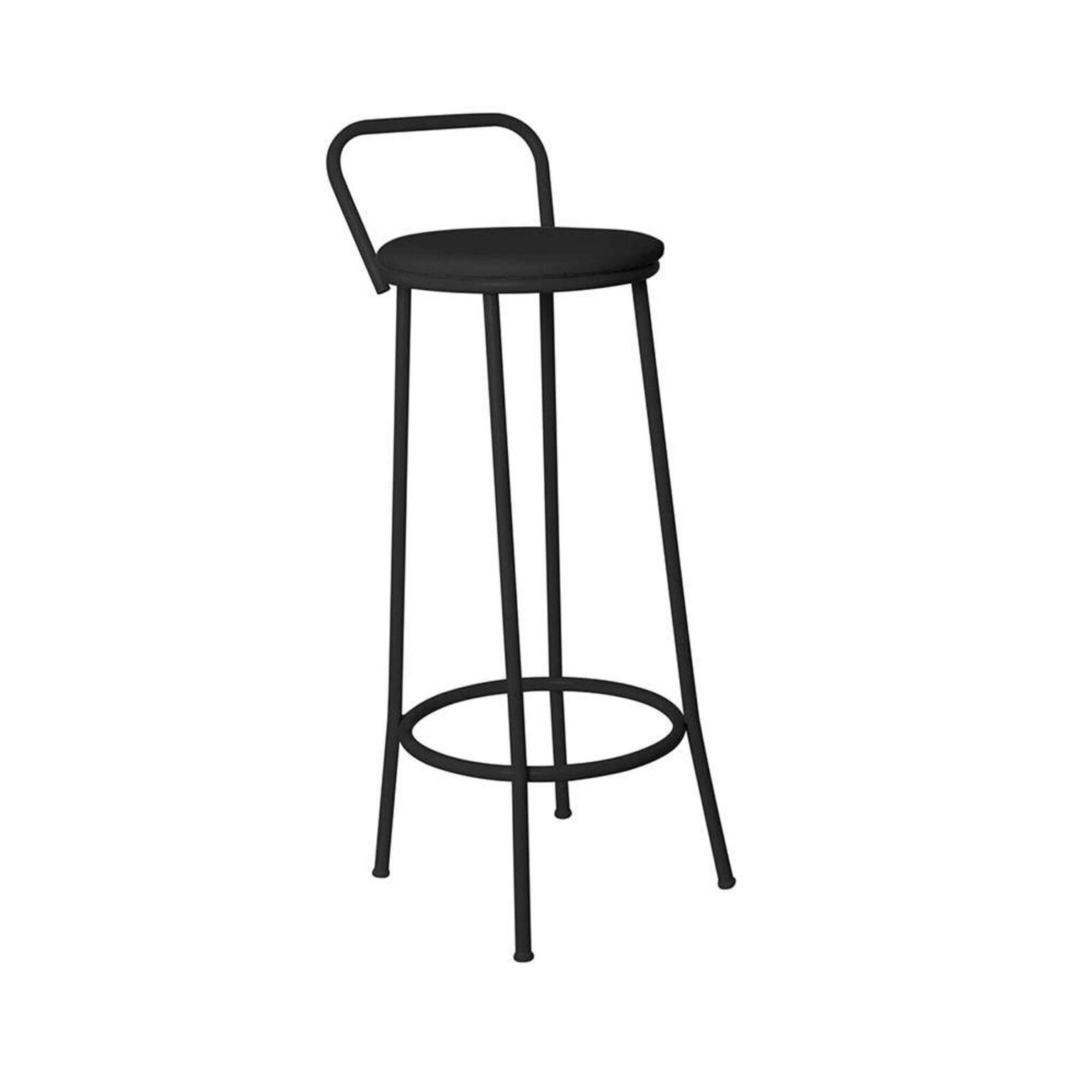 Banqueta Com Assento Fixo File 70 Cm Preto