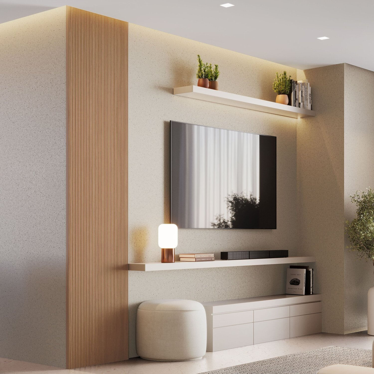 Painel Ripado Decorativo Toronto 100% Mdf Em Placa 58x250x3,3 Itapuã