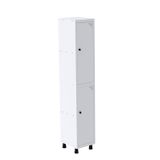 Roupeiro Em Aço Mt 1v 2 Portas - Pitâo Com Prateleira Interna Branco