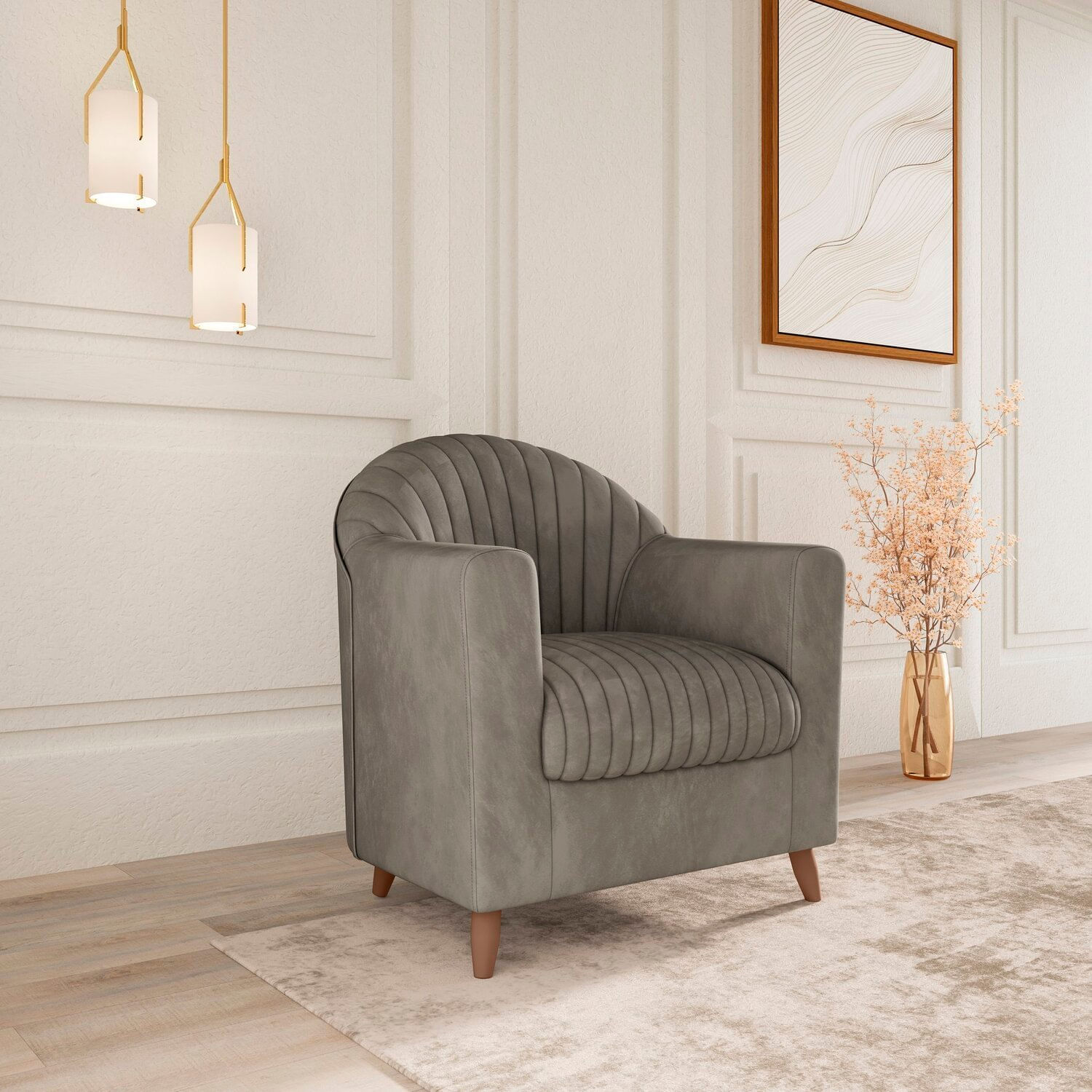 Poltrona Decorativa New Jussara Bege