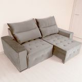 Sofá Retrátil E Reclinável 3 Lugares 180 Cm Itália Cappuccino