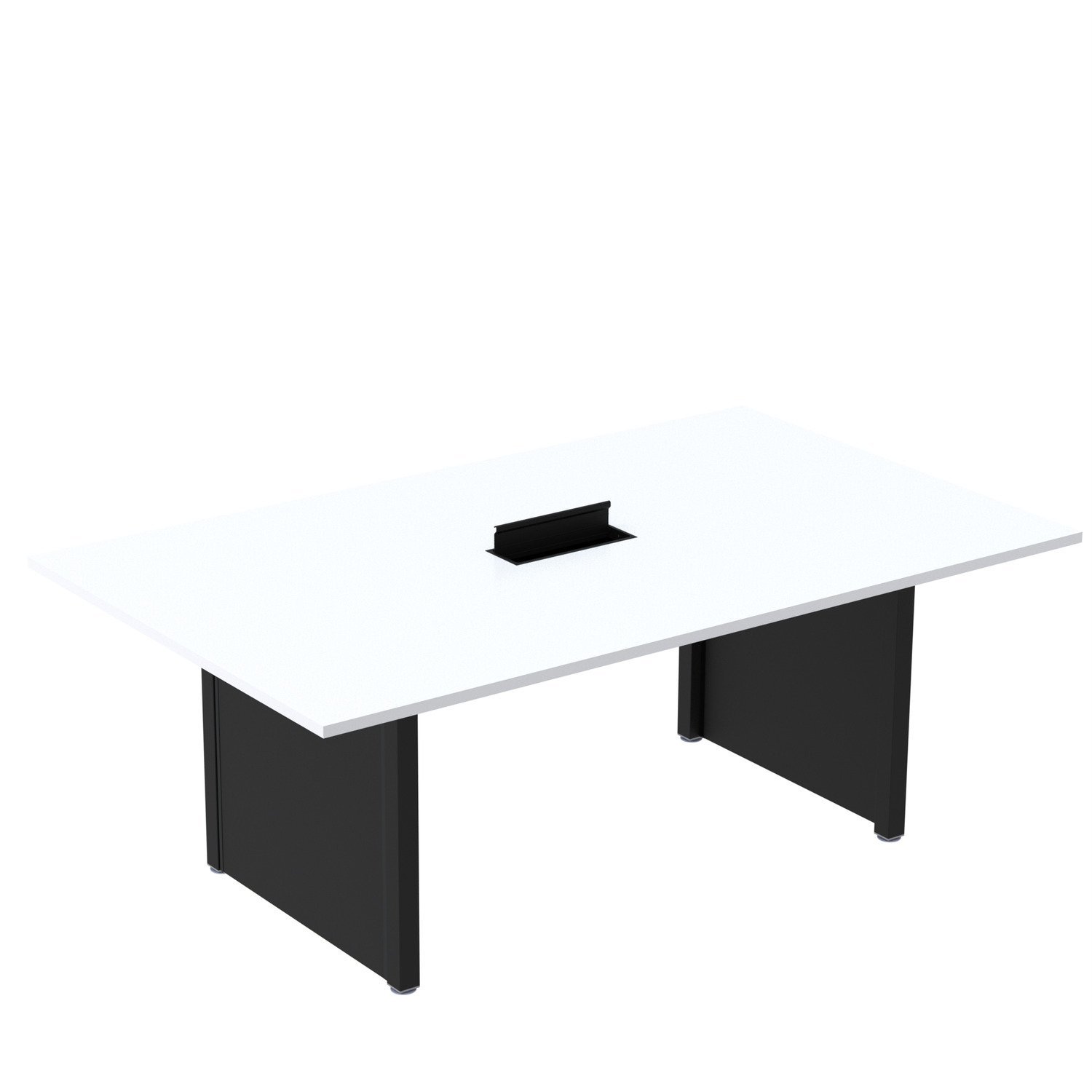 Mesa De Reunião 2000x1200 Mrcpb2012pp Branco/preto