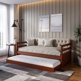 Sofá Cama Bicama Solteiro Lux Castanho