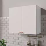 Aéreo 2 Portas 80cm Arizona Cabecasa Madeiramadeira Branco/cobre