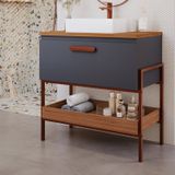 Gabinete Para Banheiro Com Cuba Hana Espresso Móveis Titânio